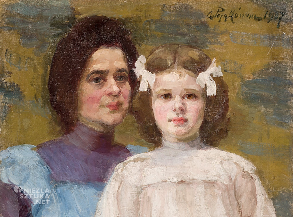 Aniela Pająkówna, Autoportret z córką, malarka, artystka, Muzeum Narodowe w Krakowie, Niezła sztuka