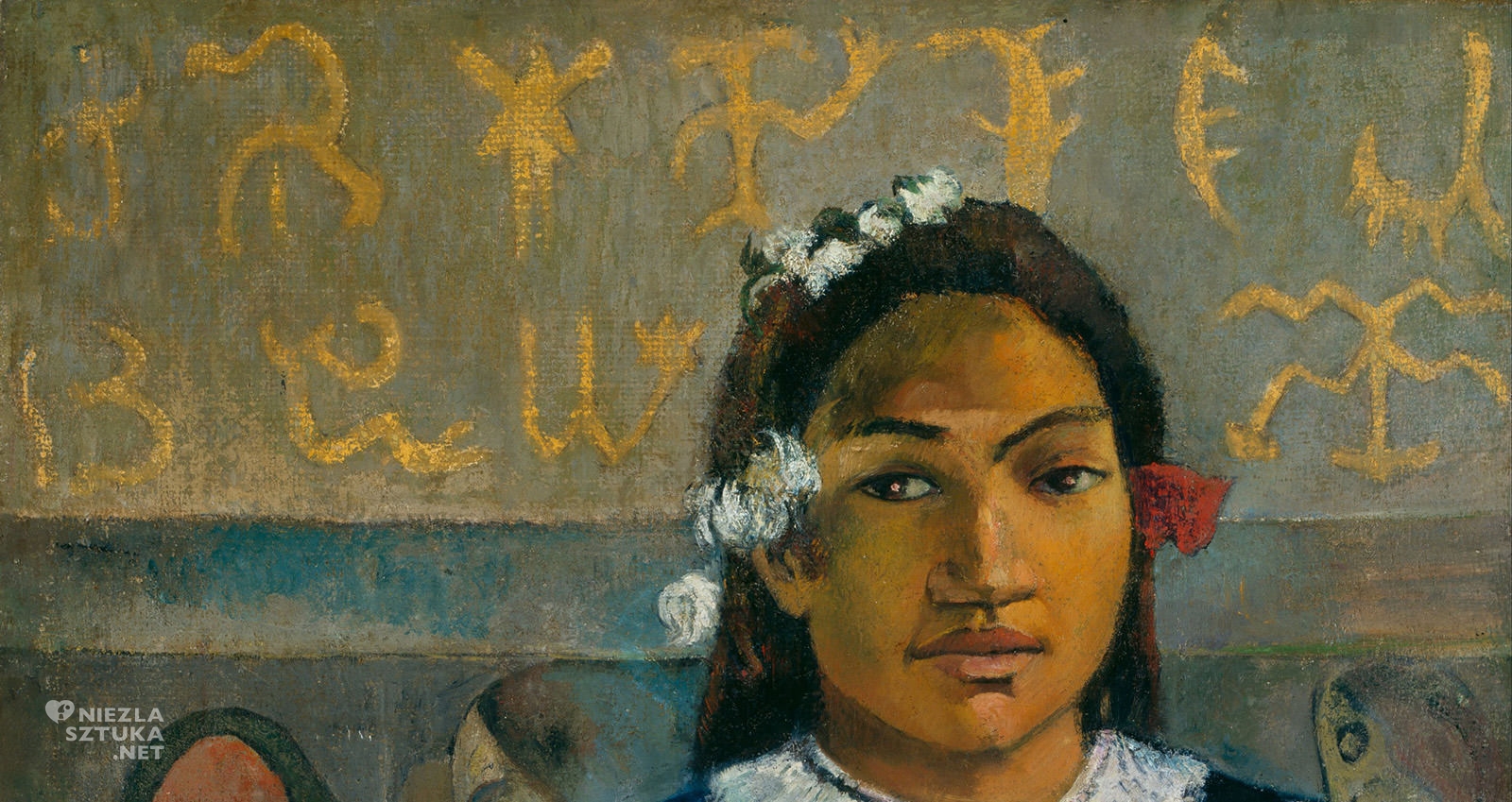Paul Gauguin, Merahi metua no Tehamana, Tahiti, detal, Niezła Sztuka