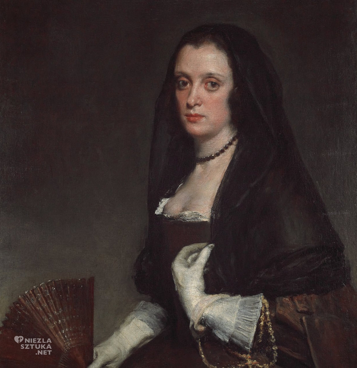 Diego Velázquez, Dama z wachlarzem, portret, sztuka hiszpańska, Niezła sztuka