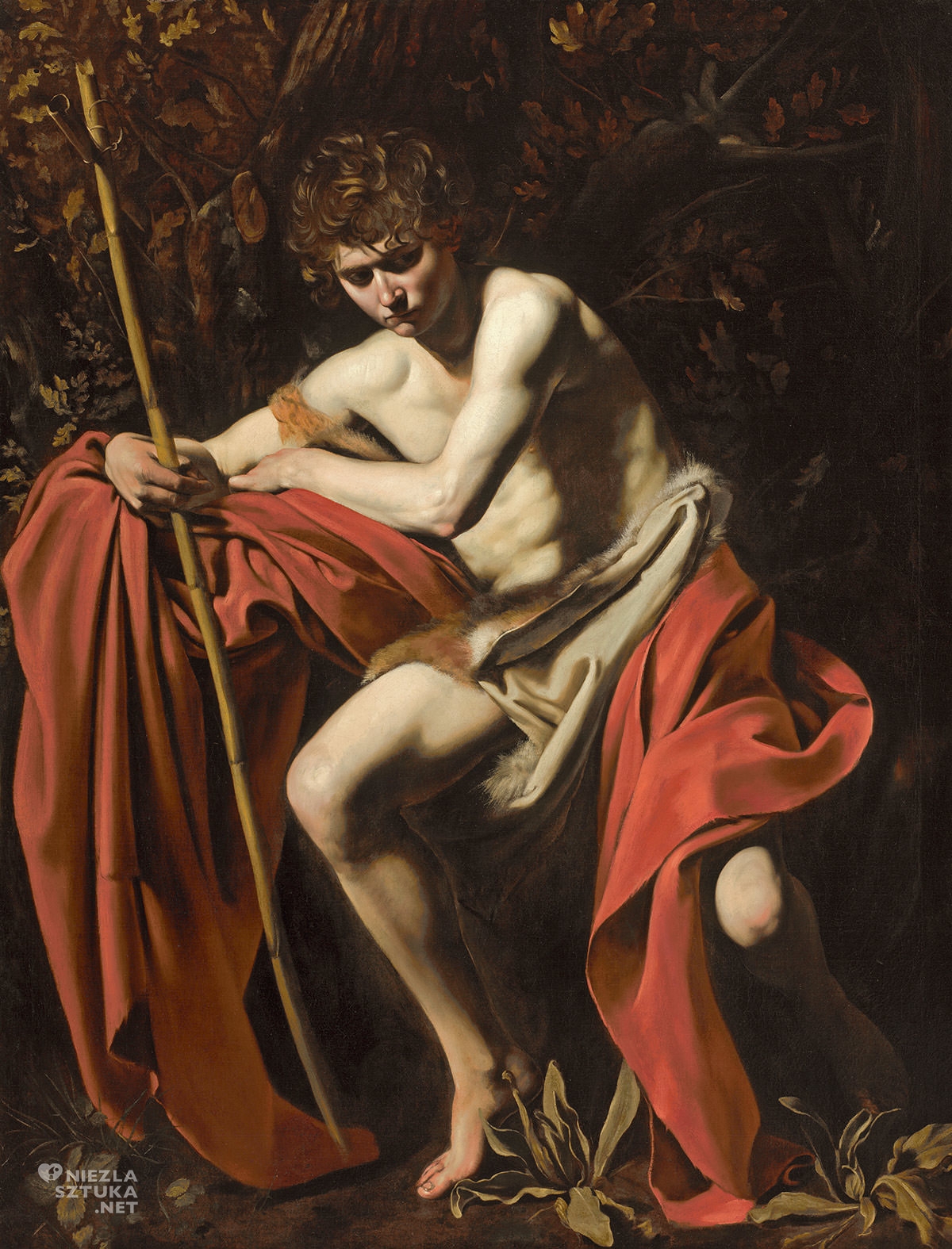 Caravaggio, Święty Jan Chrzciciel na pustyni, sztuka religijna, malarstwo europejskie, barok, Niezła Sztuka