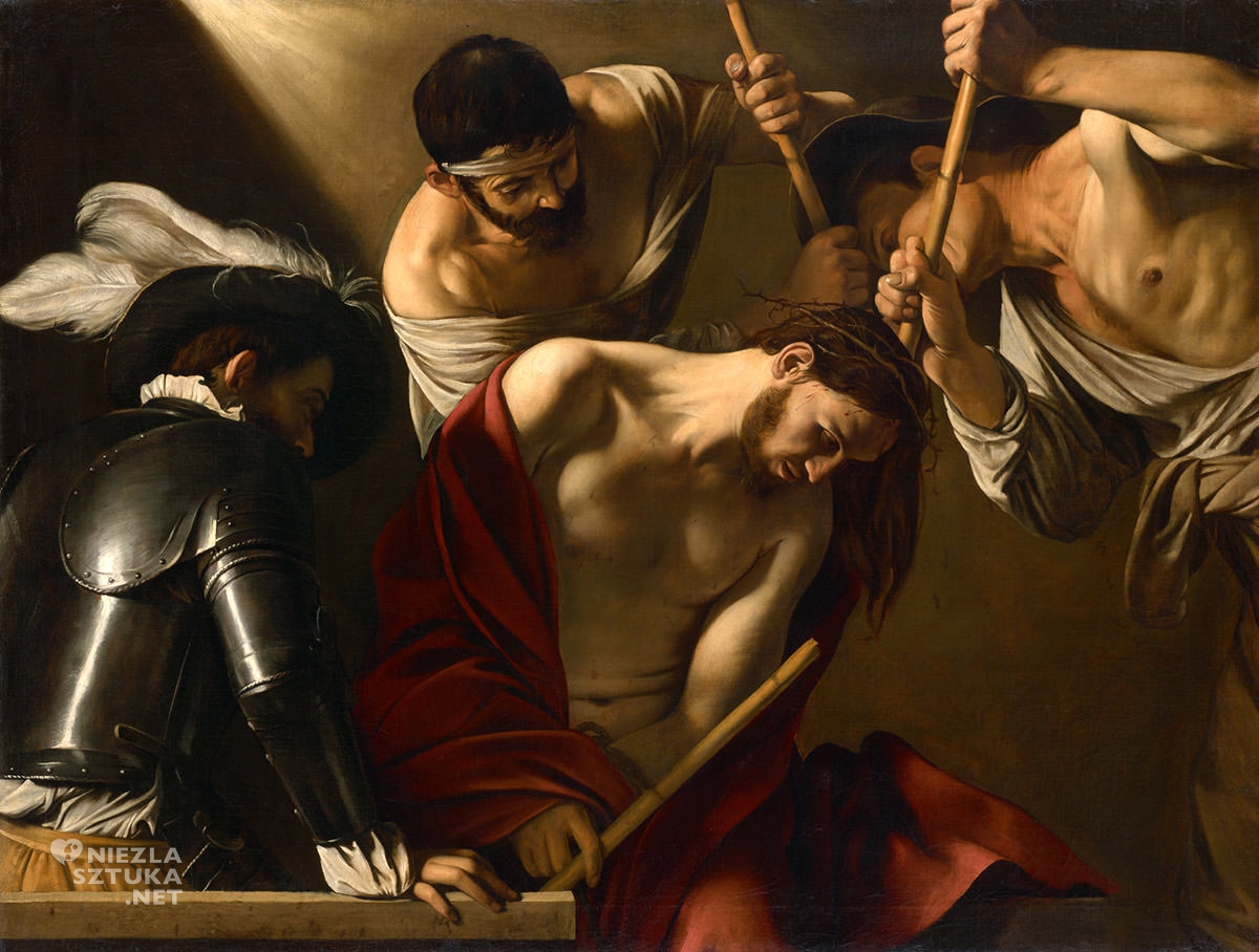 Caravaggio, Cierniem koronowanie, malarstwo religijne, barok, Niezła Sztuka