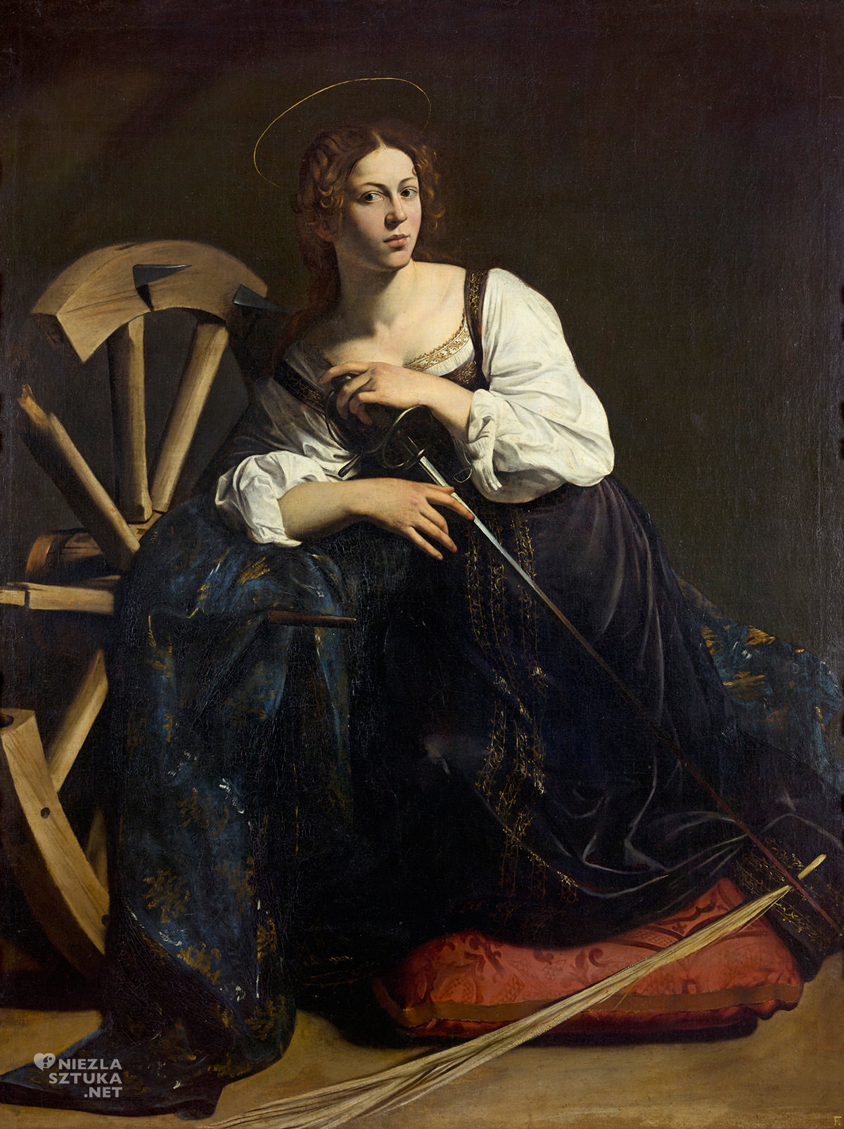Caravaggio, święta Katarzyna Aleksandryjska, sztuka europejska, barok, Niezła Sztuka