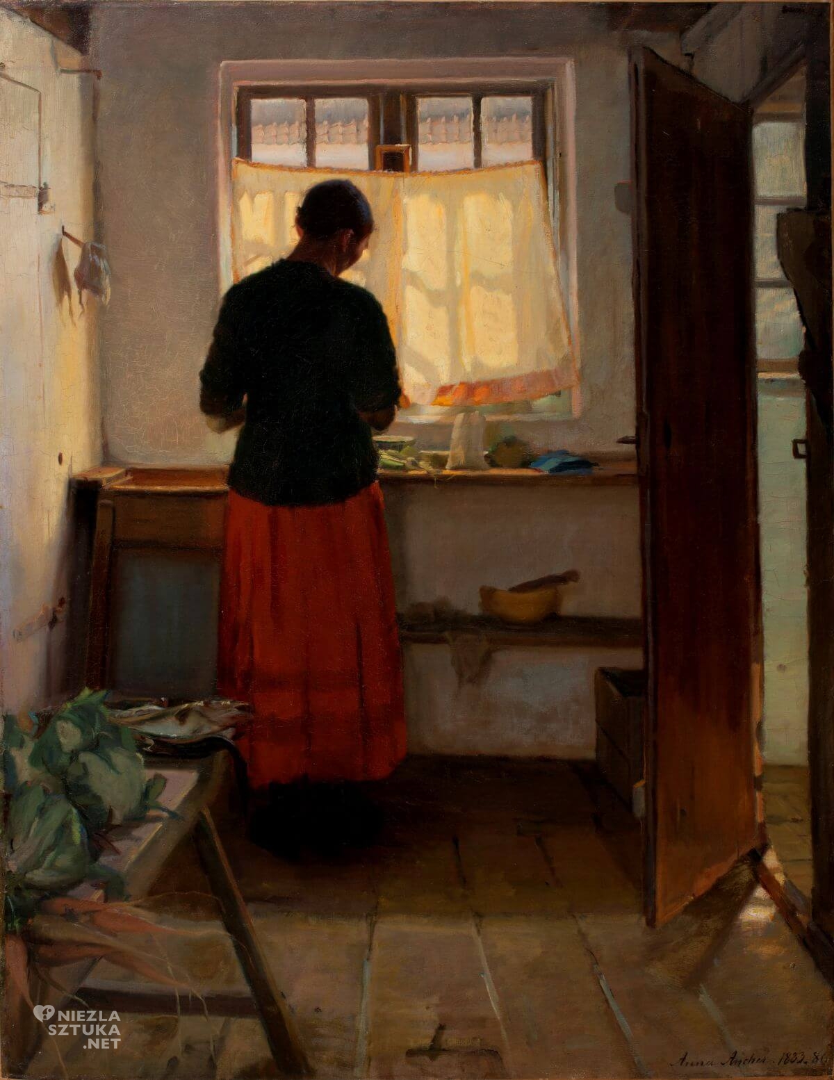 Anna Ancher, Dziewczyna w kuchni, sztuka skandynawska, Niezła sztuka