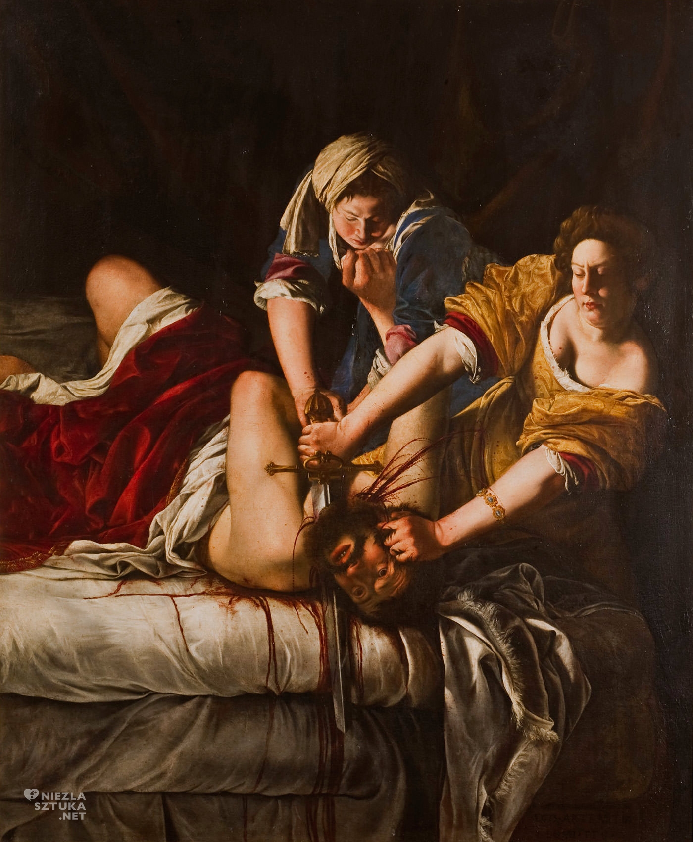 Artemisia Gentileschi, Judyta i Holofernes, malarstwo barokowe, malarstwo włoskie, Niezła Sztuka