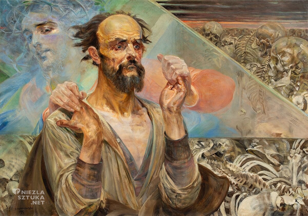 Jacek Malczewski, Wizja Ezechiela, autoprtret, stary testament, symbolizm, malarstwo polskie,