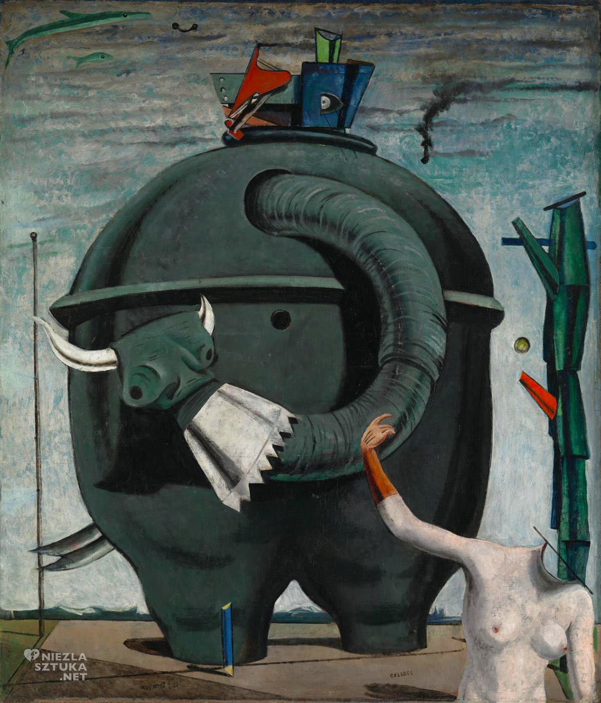 Max Ernst, Słoń Celebes, dadaizm, surrealizm,sztuka współczesna, Niezła Sztuka
