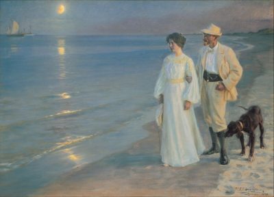 Peder Severin Krøyer, Letni wieczór na plaży w Skagen, sztuka skandynawska, Niezła sztuka