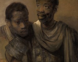 Rembrandt, Dwaj Afrykańscy mężczyźni, sztuka holenderska, Niezła sztuka