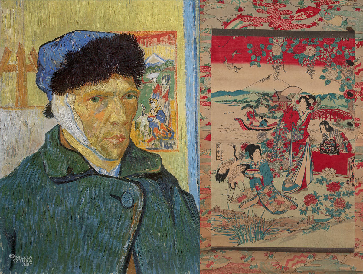 Vincent van Gogh, Autoportret z zabandażowanym uchem, malarstwo europejskie, sztuka europejska, detal, fragment, Niezła Sztuka