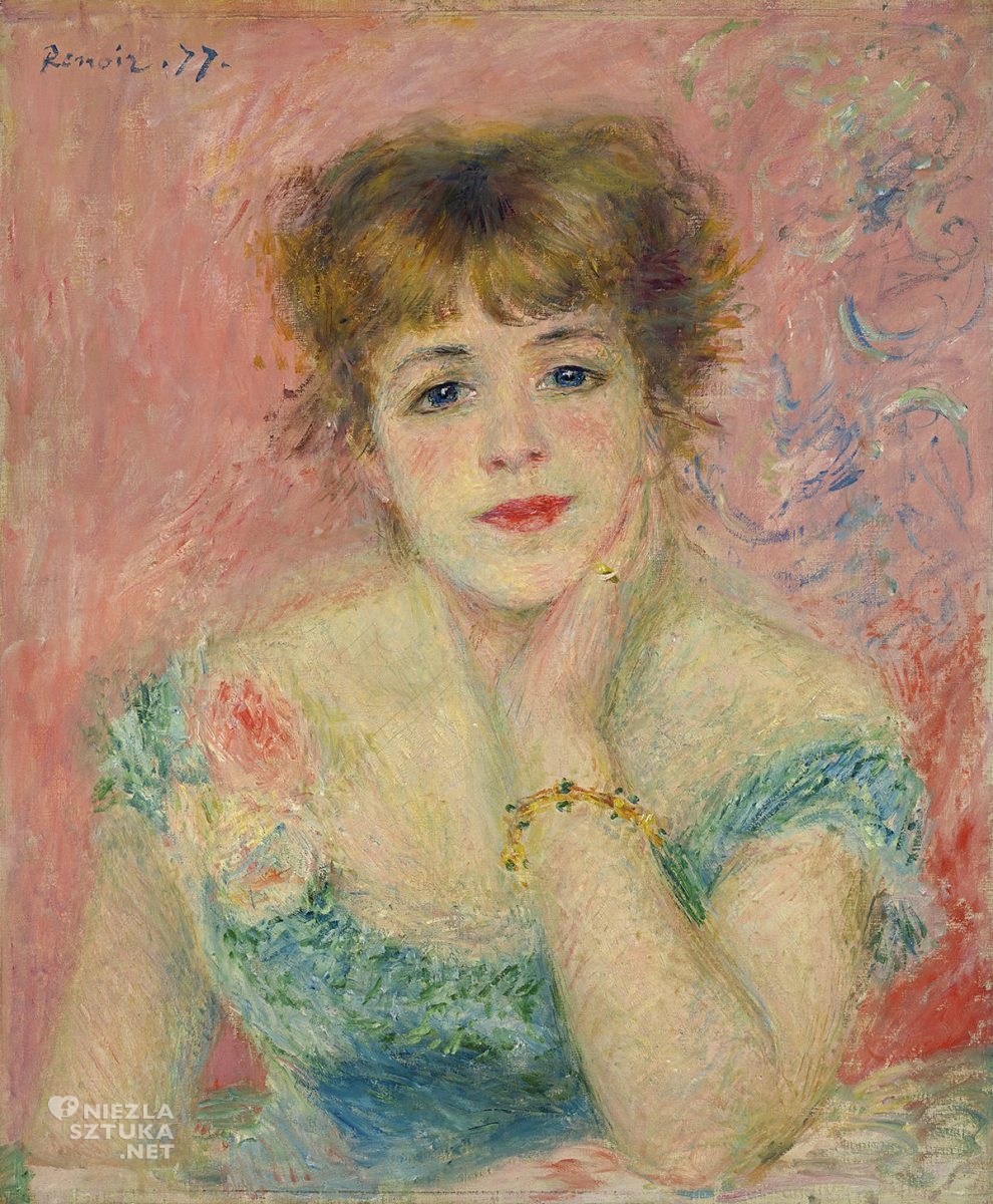 Pierre-Auguste Renoir, Jeanne Samary, muza, aktorka, modelka, kobiety w sztuce, impresjonizm,Niezłą Sztuka