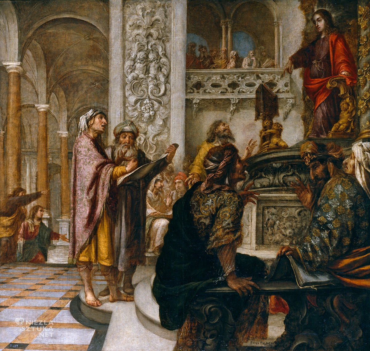 Juan de Valdés Leal, Jezus wśród uczonych, motywy religijne, malarstwo hiszpańskie, barok, Niezła Sztuka