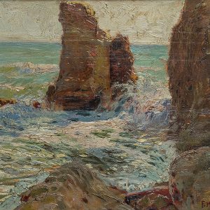 Feliks Michał Wygrzywalski, Brzeg Normandii, krajobraz, sztuka polska, malarstwo polskie, Niezła sztuka