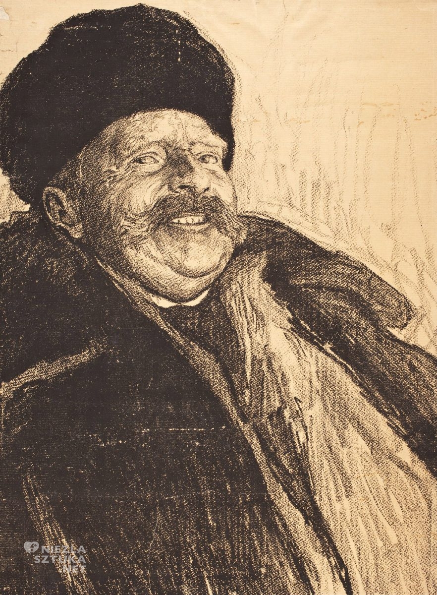 Władysław Jarocki, szkic, studium do obrazu, Zagłoba ukraiński, sztuka polska, malarstwo polskie, Niezła Sztuka