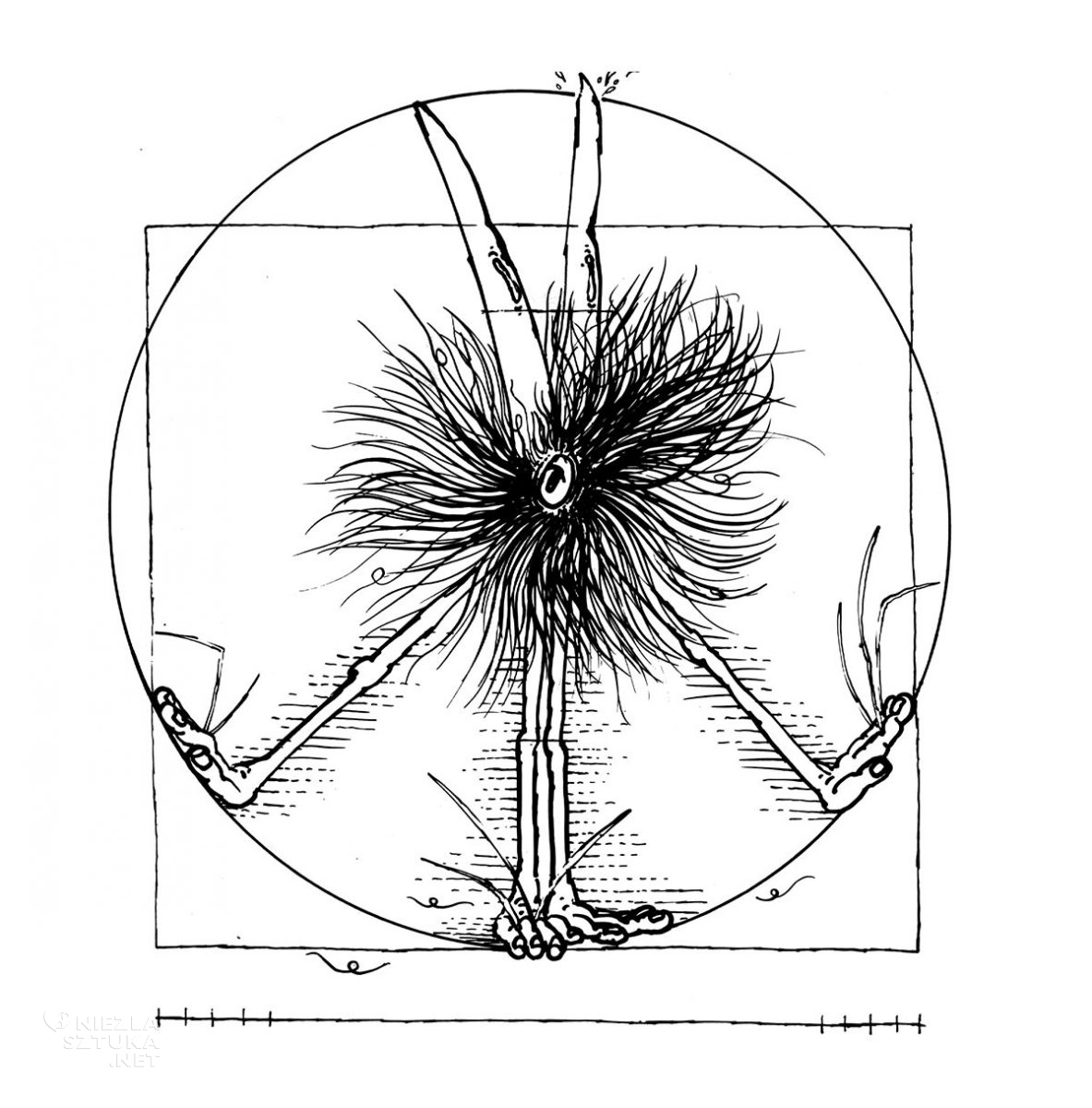 Andrzej Dudzinski, Dudi par Da Vinci, rysunek, sztuka współczesna, Niezła Sztuka