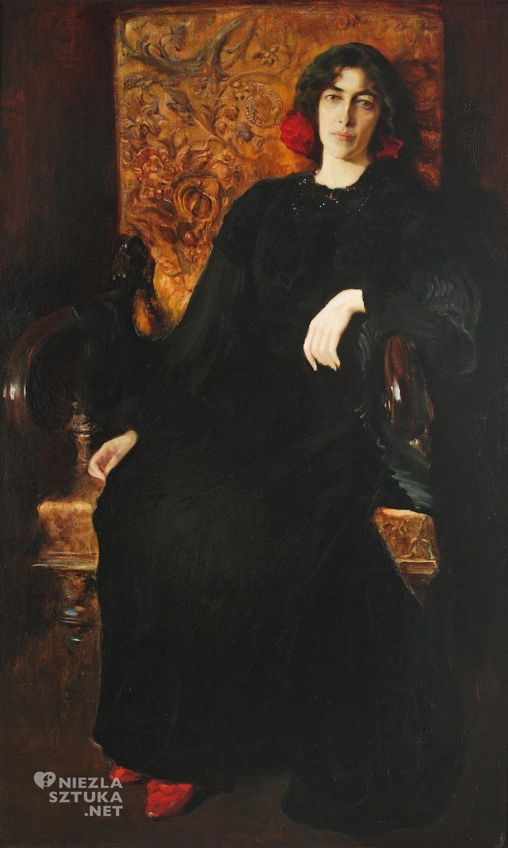 Kazimierz Stabrowski, Portret żony, Julia Janiszewska, Julia Stabrowska, sztuka polska, Niezła Sztuka