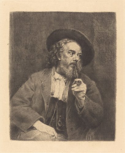 Marcellin Gilbert Desboutin, Autoportret, sztuka francuska, francuski malarz, Niezła sztuka