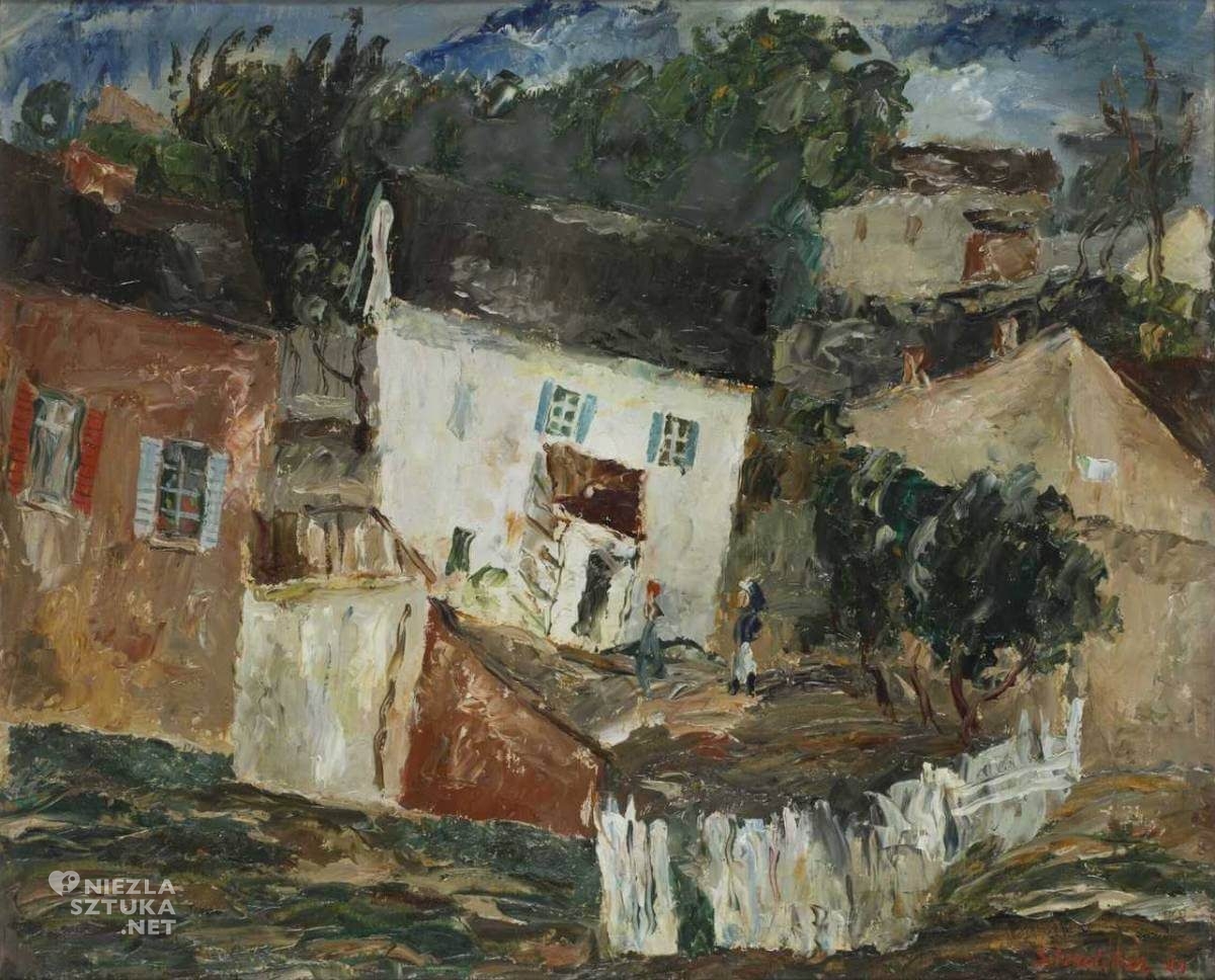 Symcha Trachter, Pejzaż, Kazimierz Dolny, malarstwo polskie, żydowski malarz, Niezła Sztuka