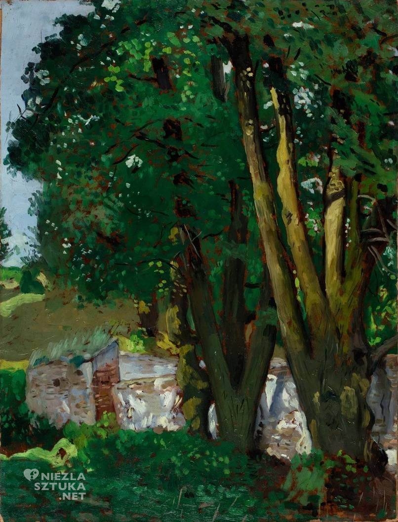 Symcha Trachter, Dwie lipy, malarstwo polskie, malarz żydowski, Niezła Sztuka
