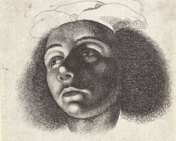Vaclav Hollar, Głowa chłopczyka z pięknie kręconymi włosami i w czapce, ilustracja, Niezła Sztuka