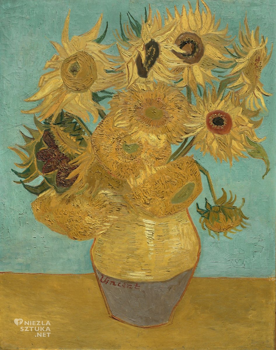 Vincent van Gogh, van Gogh słoneczniki, słoneczniki, Philadelphia Museum of Art, malarstwo holenderskie, Niezła sztuka