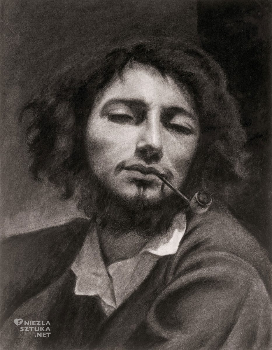 Gustave Courbet, Mężczyzna z fajką, Autoportret, Niezła sztuka