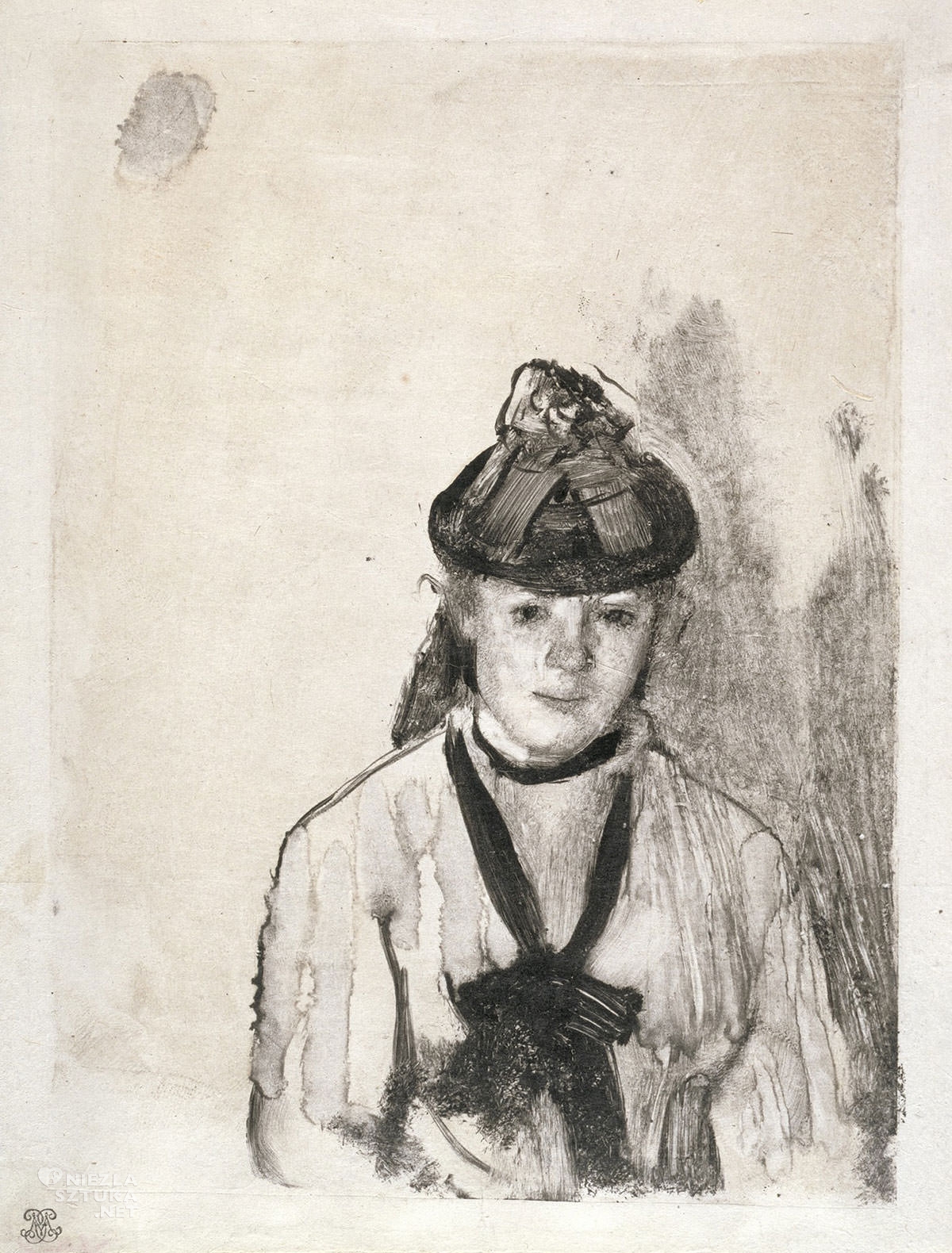 Edgar Degas, Portret Ellen Andrée, sztuka francuska, francuski malarz, impresjonizm, Niezła sztuka