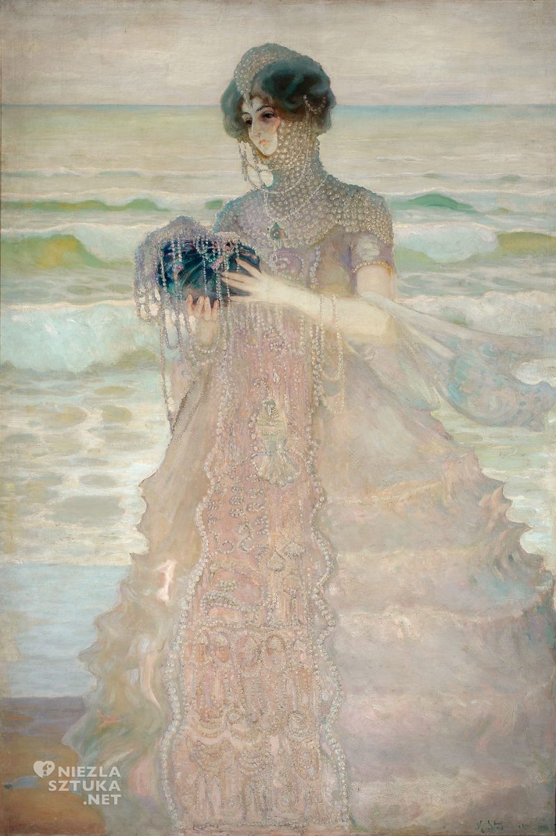 Kazimierz Stabrowski, Portret Emilii Auszpitzówny, sztuka polska, malarstwo polskie, Niezła sztuka