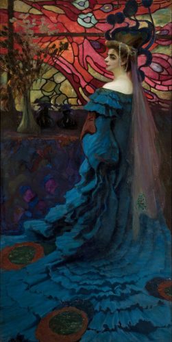 Kazimierz Stabrowski, Paw, Portret Zofii z Jakimowiczów Borucińskiej, sztuka polska, Muzeum Narodowe w Warszawie, Niezła Sztuka