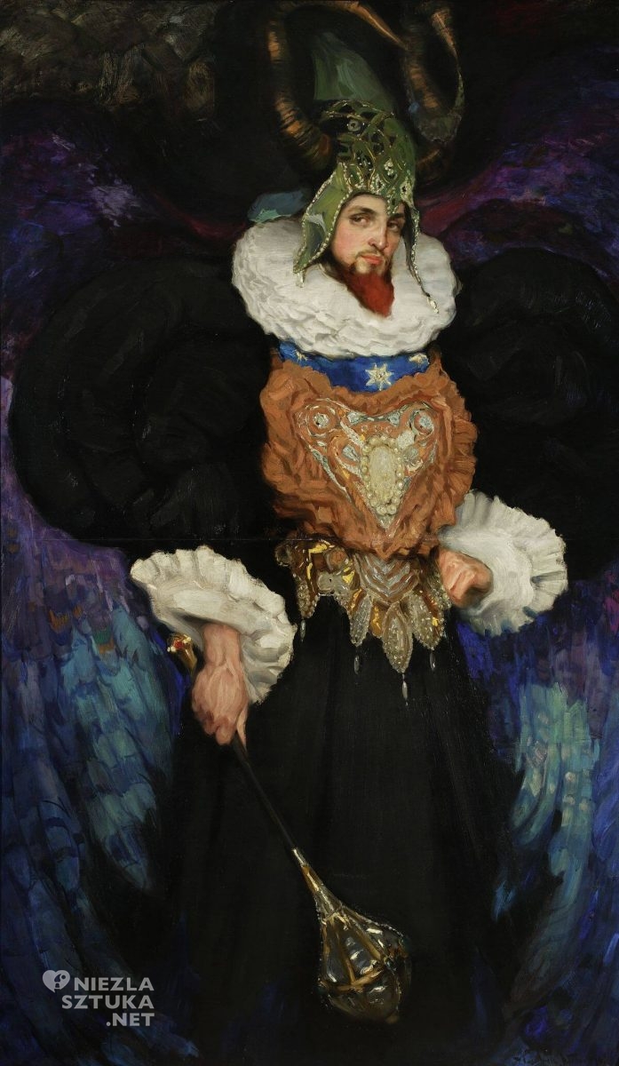 Kazimierz Stabrowski, Portret Bronisława Bryknera w stroju fantastycznym, malarstwo polskie, sztuka polska, Muzeum Narodowe w Warszawie, Niezła Sztuka