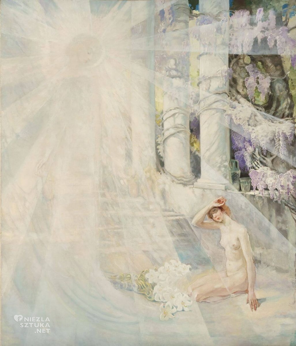 Kazimierz Stabrowski, Wizja, Zwiastowanie, szkic, sztuka polska, Niezła Sztuka