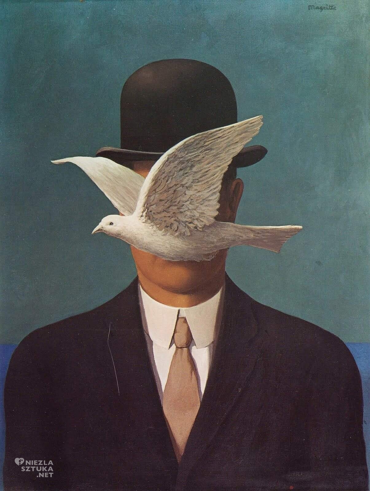 René Magritte, Mężczyzna w meloniku, surrealizm, Belgia, Niezła Sztuka