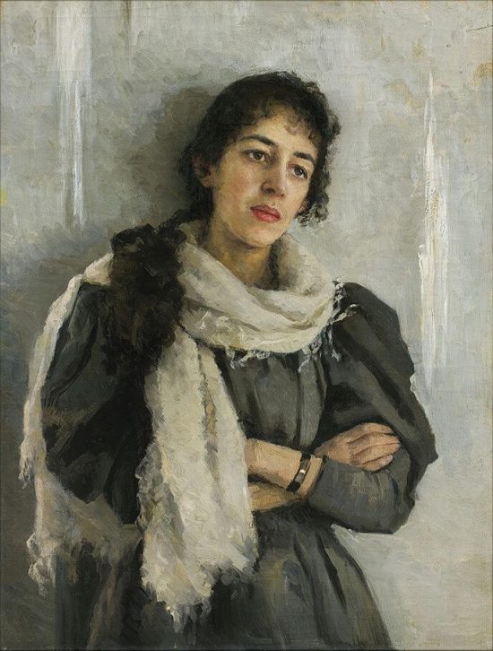 Kazimierz Stabrowski, Portret narzeczonej, kobieta, malarstwo, sztuka polska, Niezła Sztuka