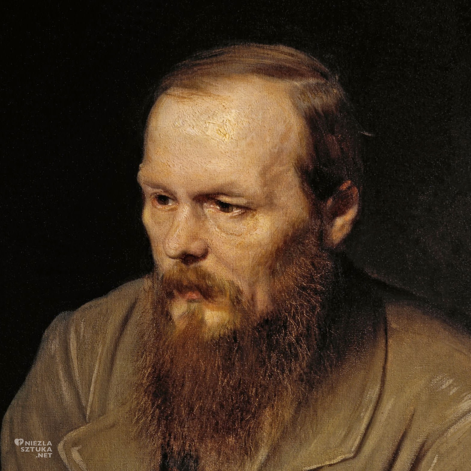 Wasilij Pierow, portret Fiodora Dostojewskiego, literatura, pisarz, sztuka rosyjska, Fiodor Dostojewski, Niezła Sztuka
