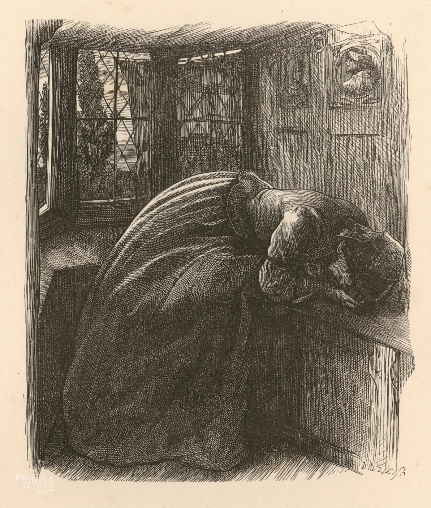 John Everett Millais, ilustracja, poezja, Mariana, Anglia, Niezła Sztuka