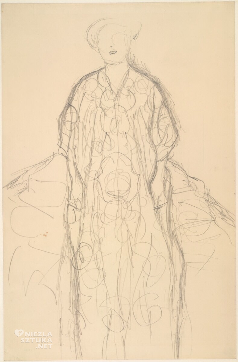 Gustav Klimt, szkic, kobieta, portret Eugenii Primavesi, Niezła Sztuka