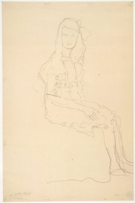 Gustav Klimt, szkic, dziewczynka, Mäda Primavesi, Niezła Sztuka