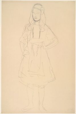 Gustav Klimt, szkic, dziewczynka, Mäda Primavesi, Niezła Sztuka
