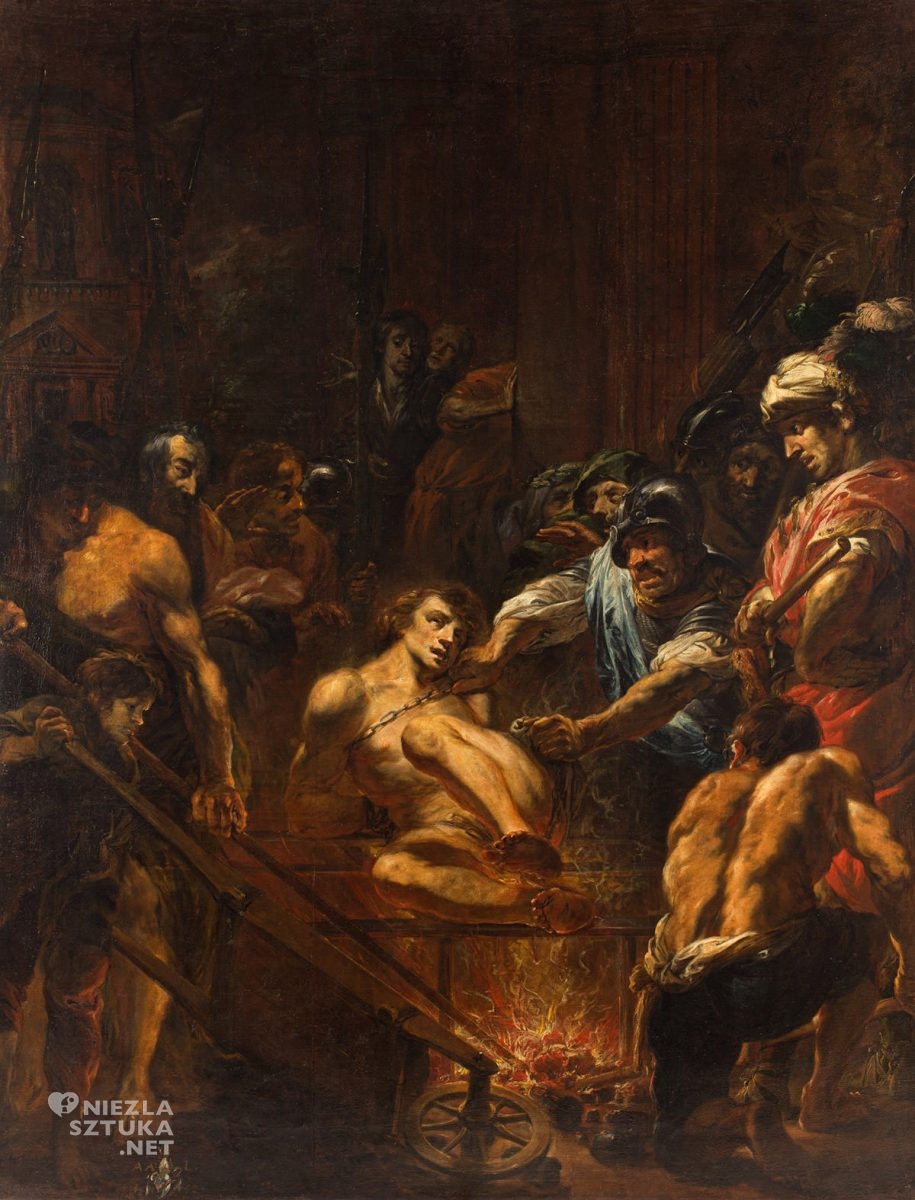 Michael Willmann, Męczeństwo św. Wawrzyńca, malarstwo niemieckie, Ukrzyżowanie, sztuka niemiecka, Niezła sztuka