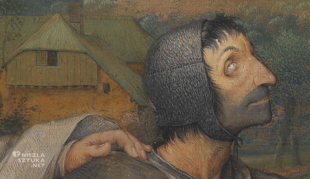 Pieter Bruegel starszy, Ślepcy, malarstwo niderlandzkie, detal, Niezła Sztuka