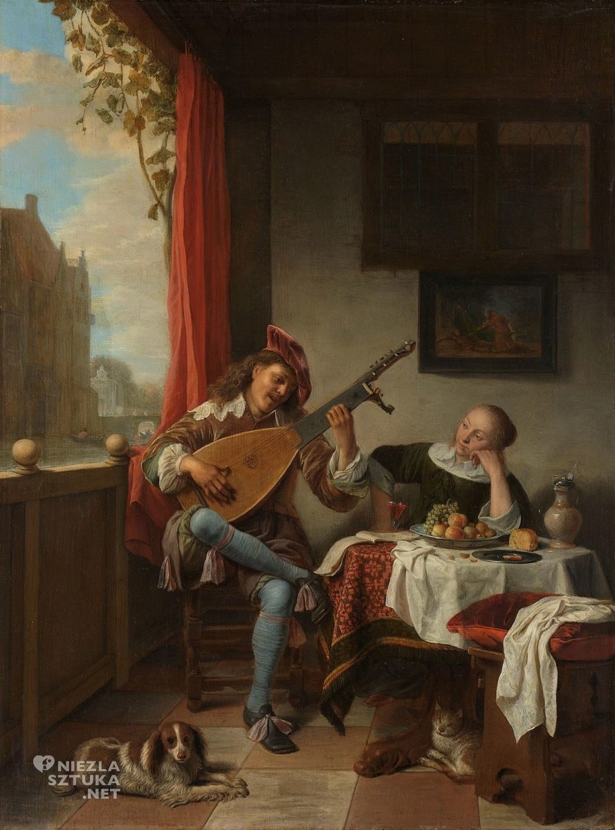 Hendrick Martensz Sorgh, Grający na lutni, sztuka niderlandzka, Niezła Sztuka