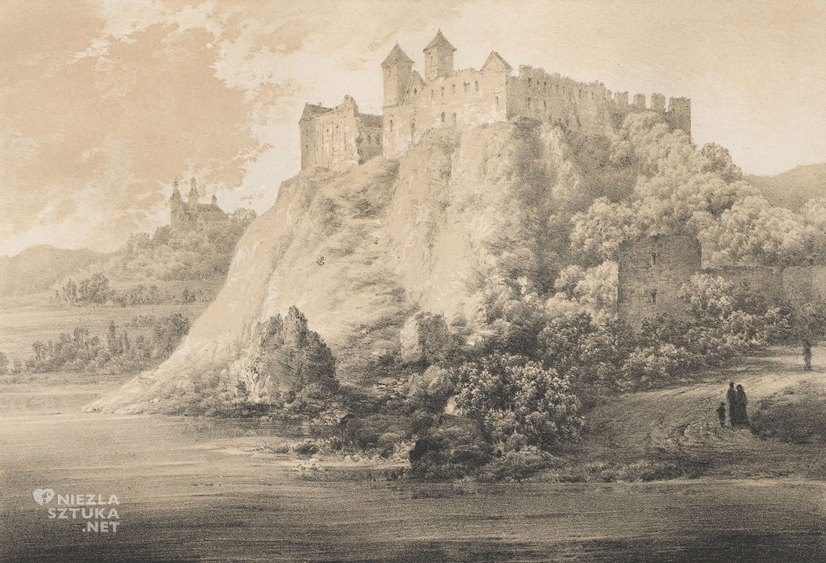 Napoleon Odra, Tyniec nad rzeką Wisła, sztuka polska, rysunek, Niezła Sztuka