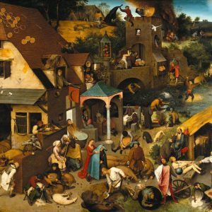 Pieter Bruegel starszy, Przysłowia niderlandzkie, sztuka niderlandzka, malarstwo niderlandzkie, Niezła Sztuka