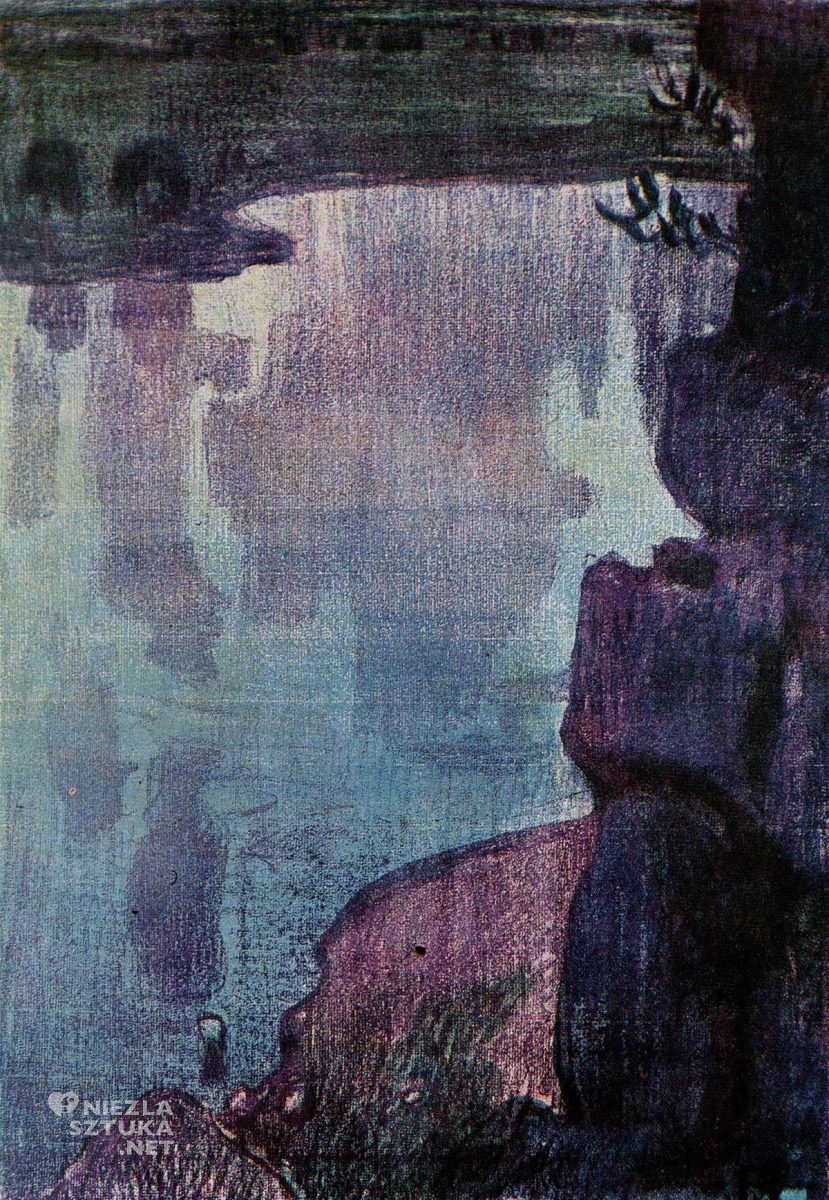 Jan Stanisławski, Tyniec, litografia, sztuka polska, Niezła Sztuka