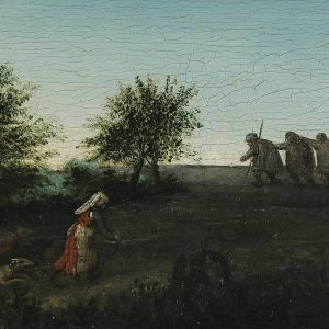 Pieter Bruegel starszy, Przysłowia, detal, Ślepcy, malarstwo niderlandzkie, sztuka niderlandzka, Niezła Sztuka