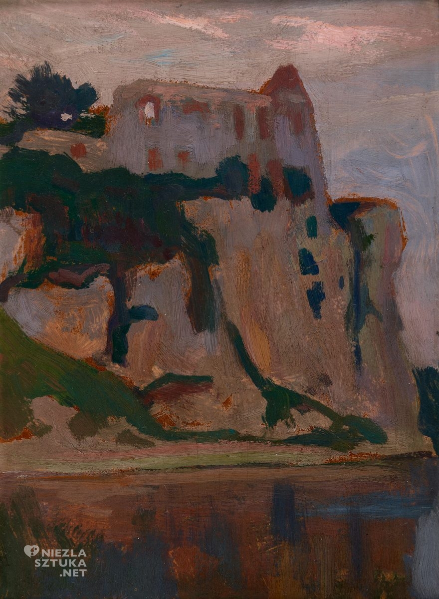 Jan Stanisławski, Tyniec o zmroku, pejzaż, sztuka polska, malarstwo polskie, Niezła Sztuka