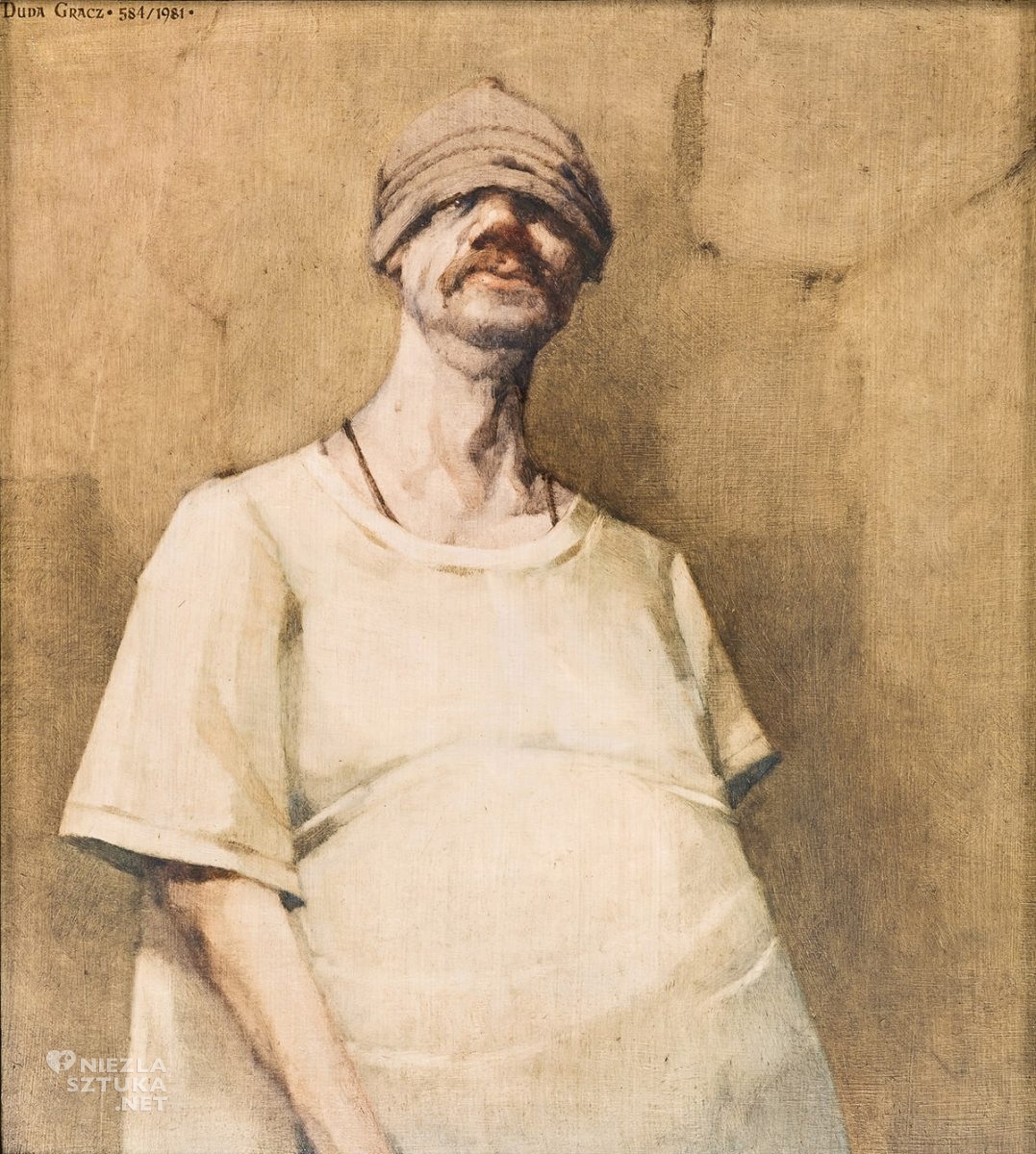 Jerzy Duda-Gracz, Autoportret-Czapa, sztuka współczesna, sztuka polska, Niezła Sztuka