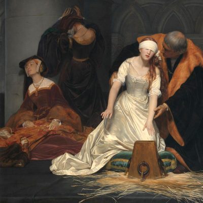 Paul Delaroche, Ścięcie Lady Jane Grey, egzekucja Lady Jane Grey, sztuka francuska, Niezła Sztuka