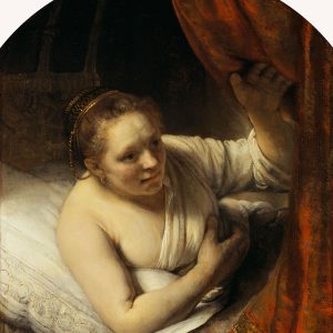 Rembrandt, Rembrandt van Rijn, Kobieta w łóżku, sztuka niderlandzka, malarstwo niderlandzkie, Niezła Sztuka