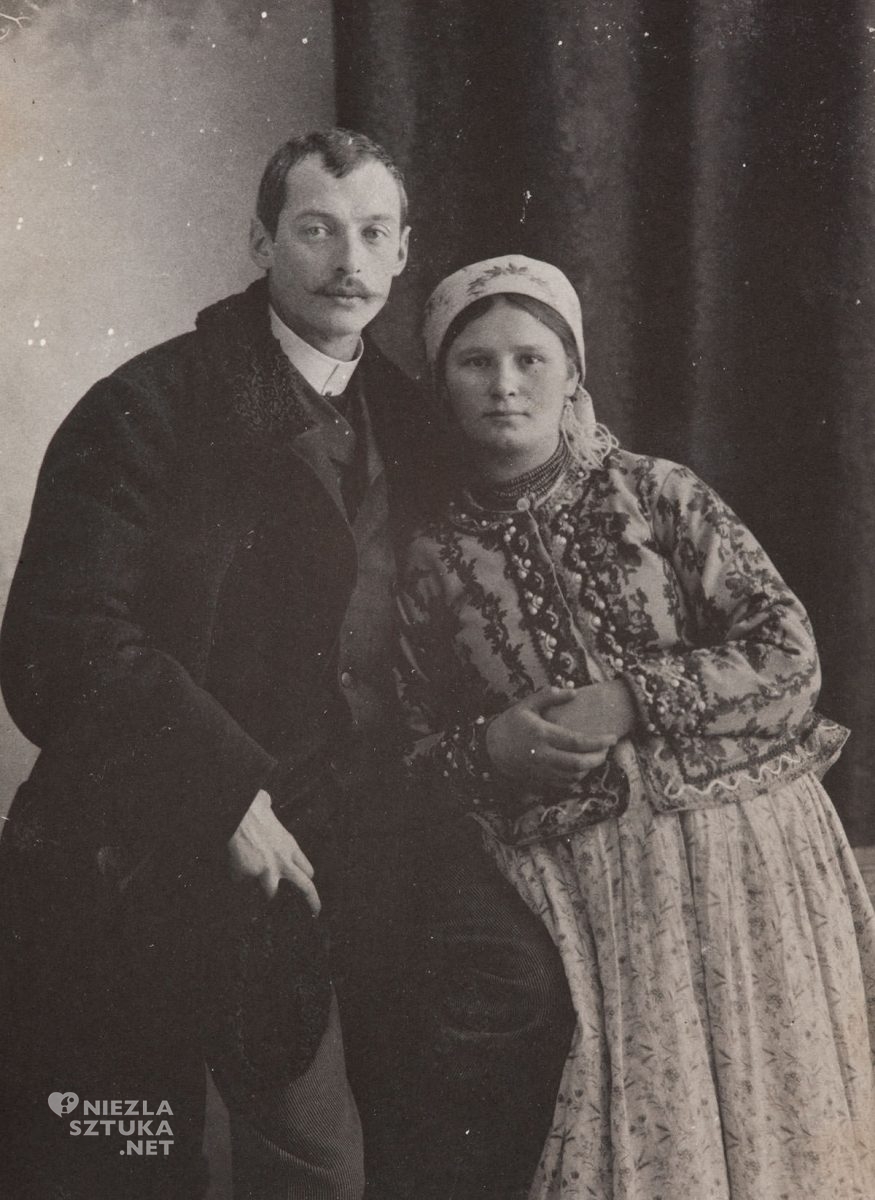 Włodzimierz Tetmajer z żoną, Portret małżeński, fotografia, portret, Niezła Sztuka