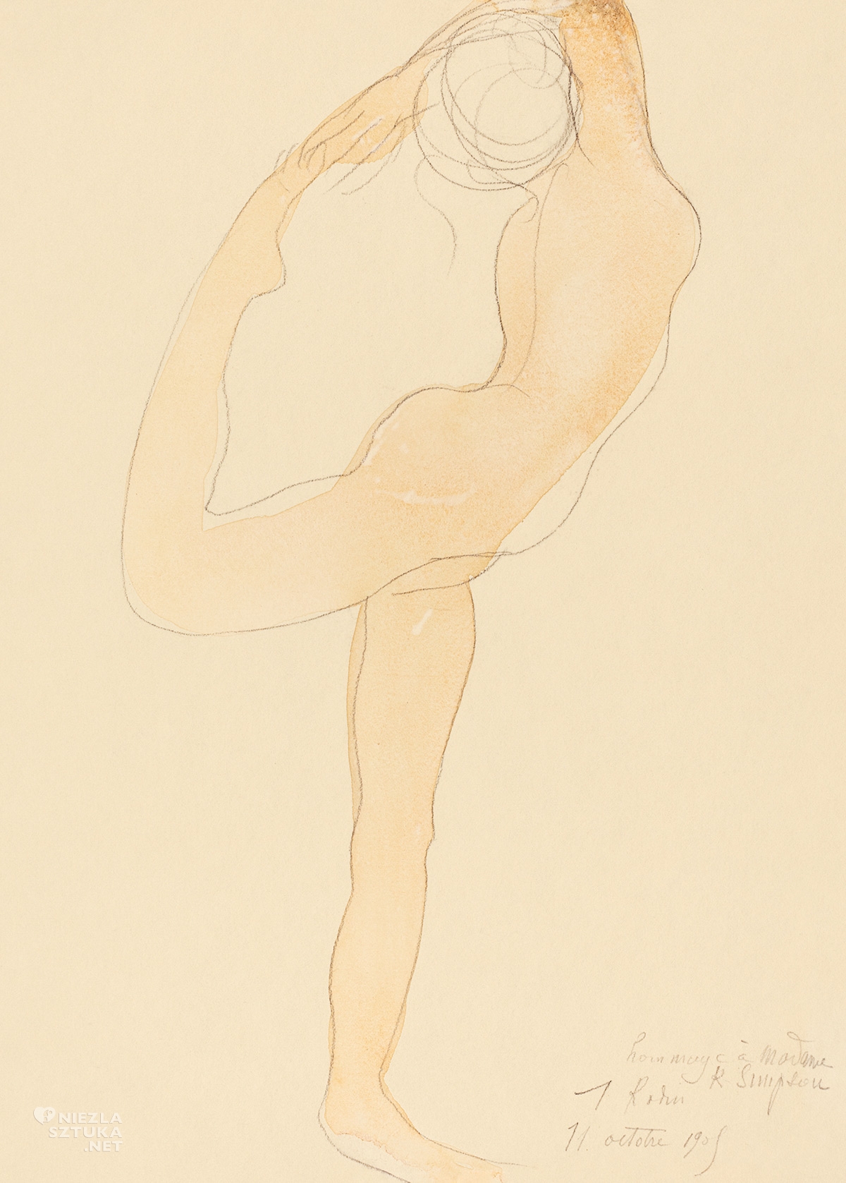 Auguste Rodin, Tańcząca, szkic, rzeźba, sztuka francuska, Niezła sztuka